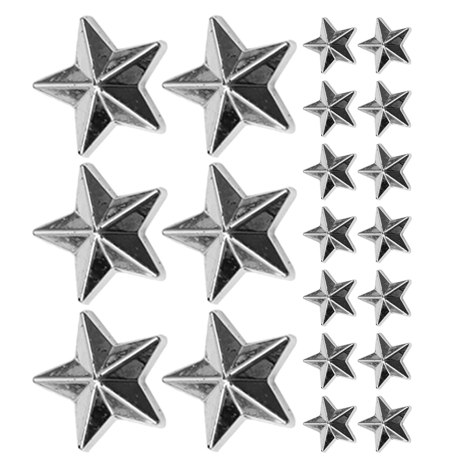 Craft Embellishment - 300 Buah Hiasan Bintang Akrilik Perak