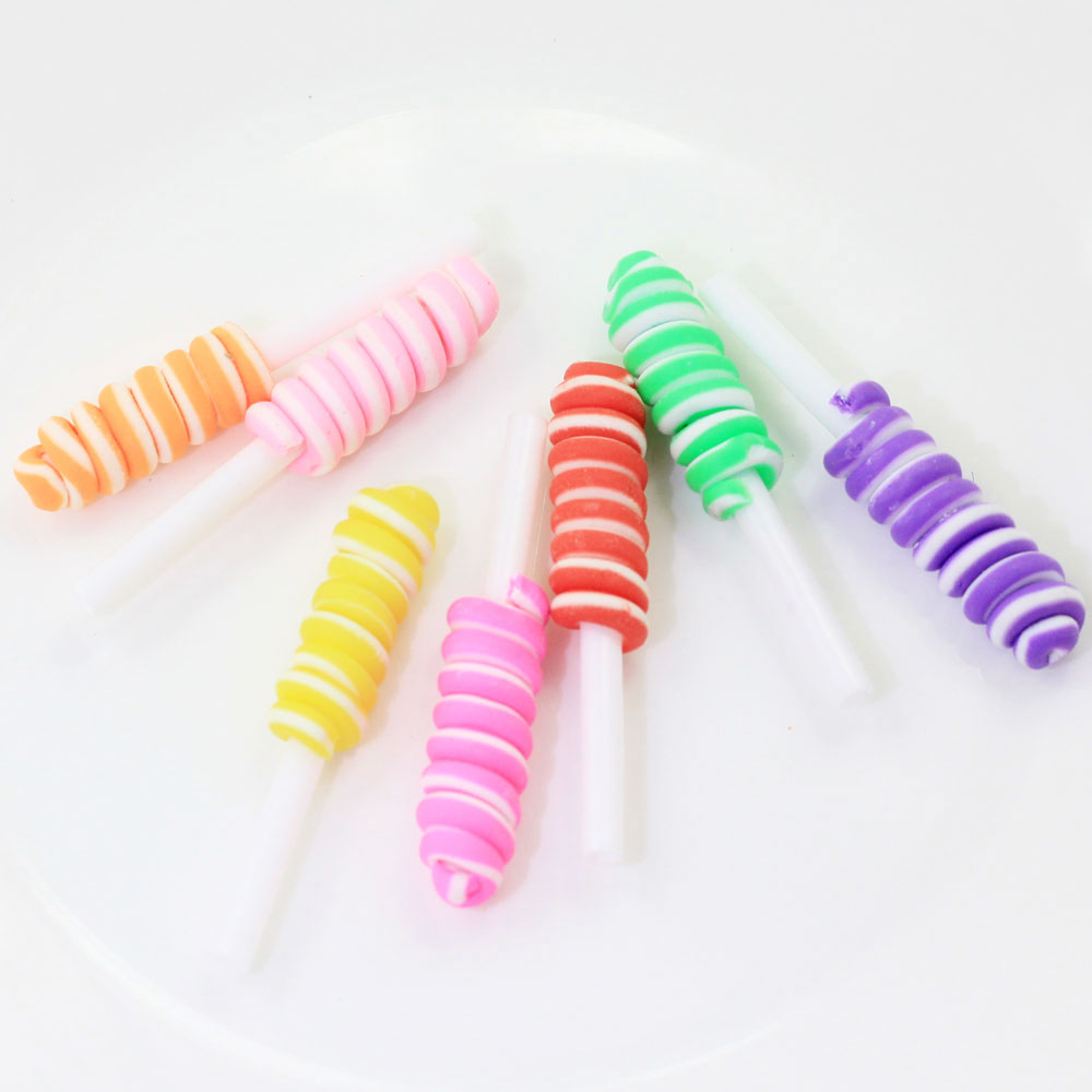 Christmas Craft Embellishment - 100/50 Buah 8*52MM Panjang Lollipop Swirl
