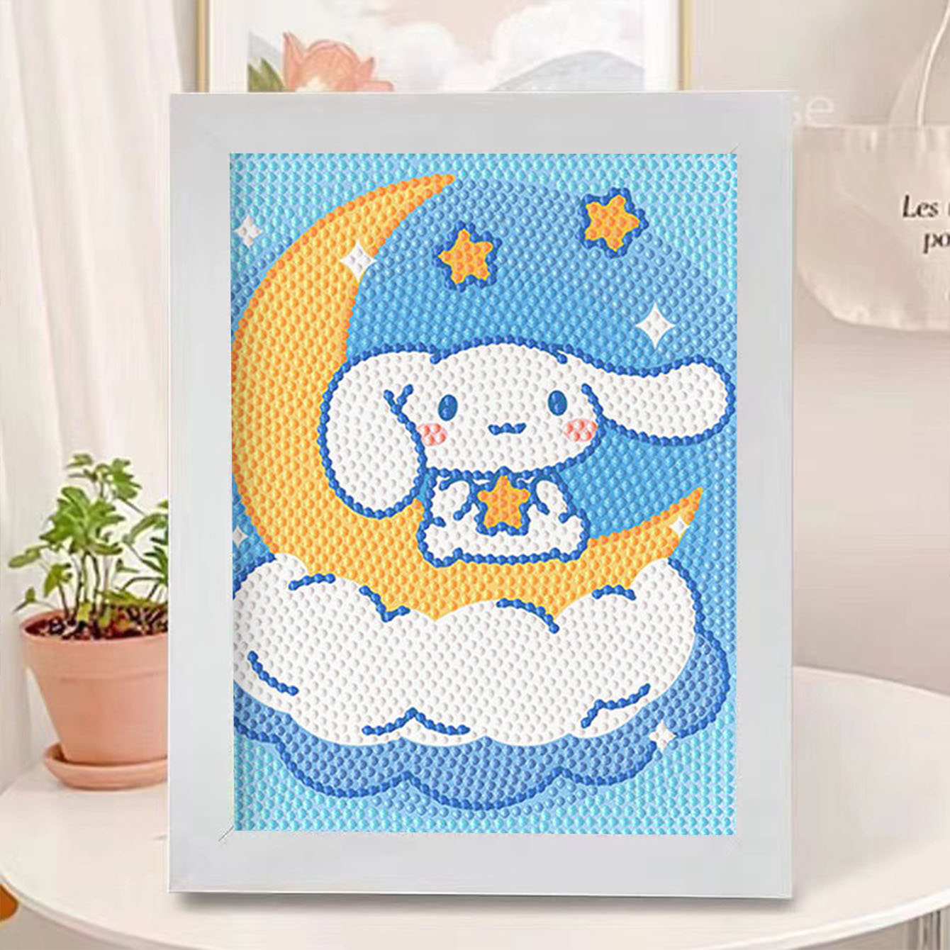 Embroidery Embellishments - Sanliou Moon Jade Guigou Lukisan Dekoratif