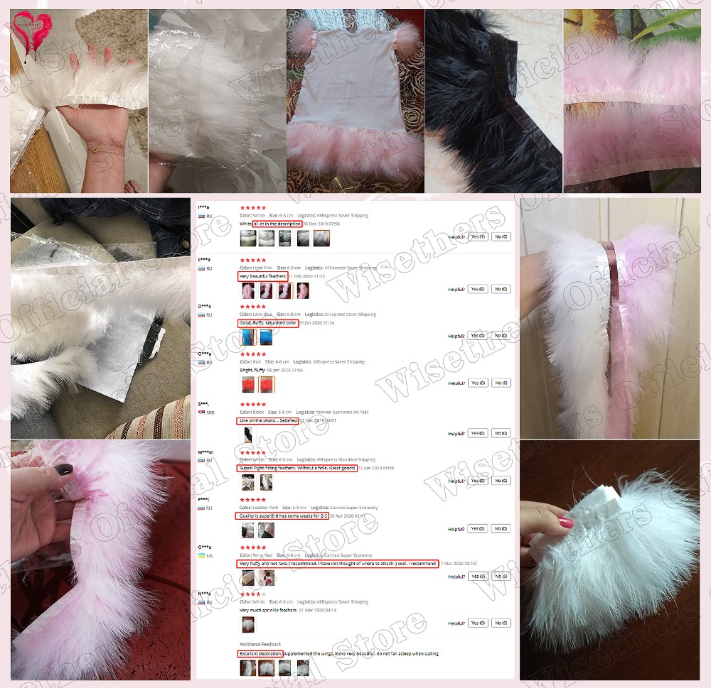 1 Meter Bulu Lembut Lembut Dic - Feather Trim Marabou ulasan dan harga