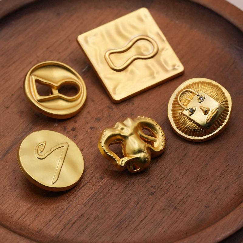 Kancing Logam Vintage Berbentu - Craft Embellishment ulasan dan harga