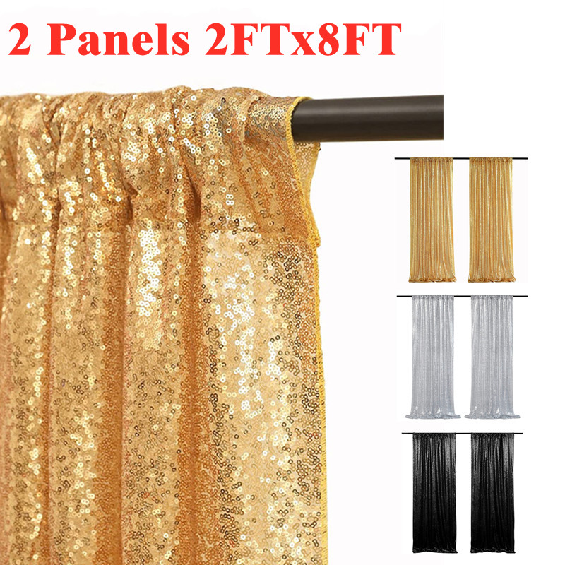 Tirai latar belakang payet ema - Sequin Fabric Panel ulasan dan harga