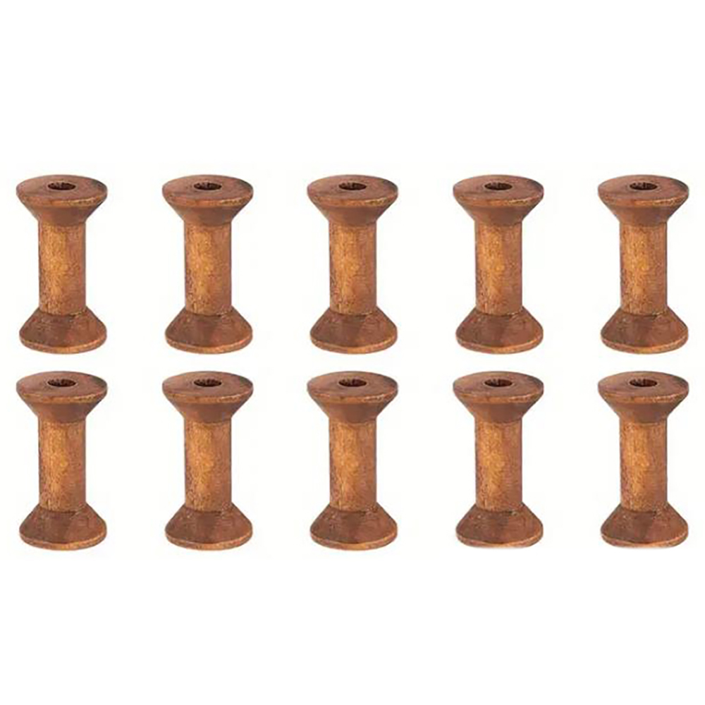 10/20 Buah Bobbin Kayu Mini Ko - Organza Ribbon Spool ulasan dan harga