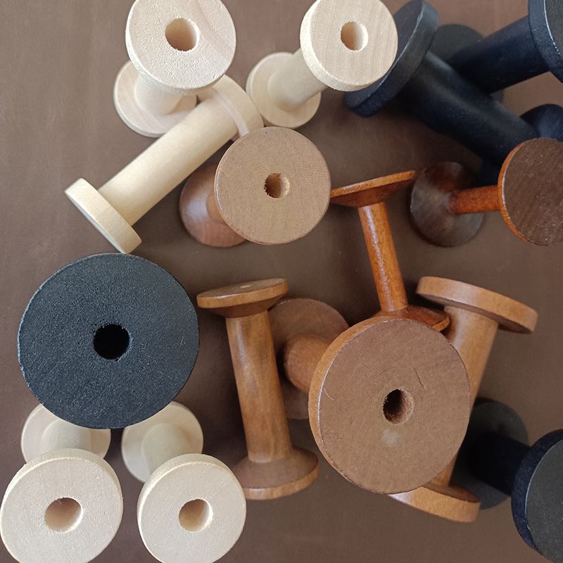 10 buah/set spul kayu alami Vi - Organza Ribbon Spool ulasan dan harga