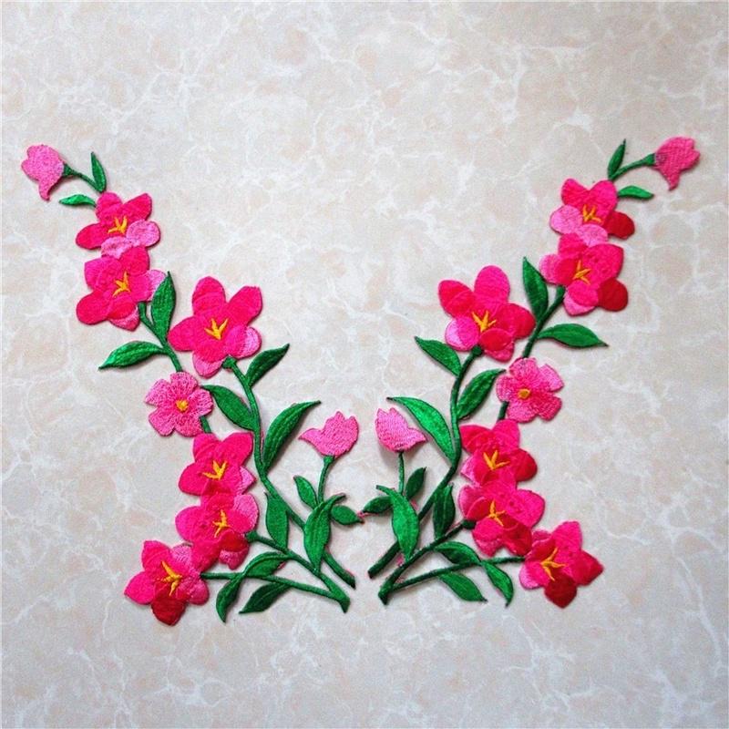 1/2 buah Patch bunga biru bagu - Applique Patch Flower ulasan dan harga