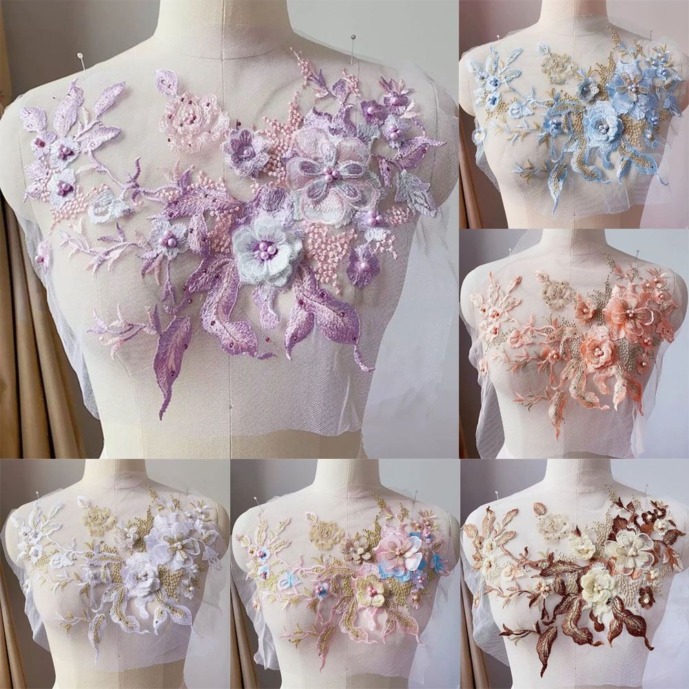 Patch Bordir Payet Warna-warni - Applique Patch Flower ulasan dan harga