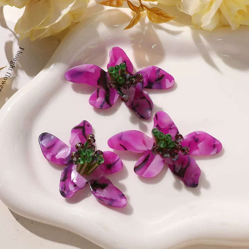 10pcs Kristal Bunga Lima Kelop - Applique Patch Flower ulasan dan harga