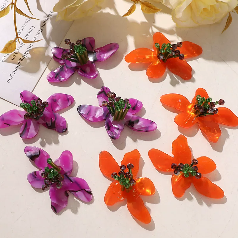 10pcs Kristal Bunga Lima Kelop - Applique Patch Flower ulasan dan harga