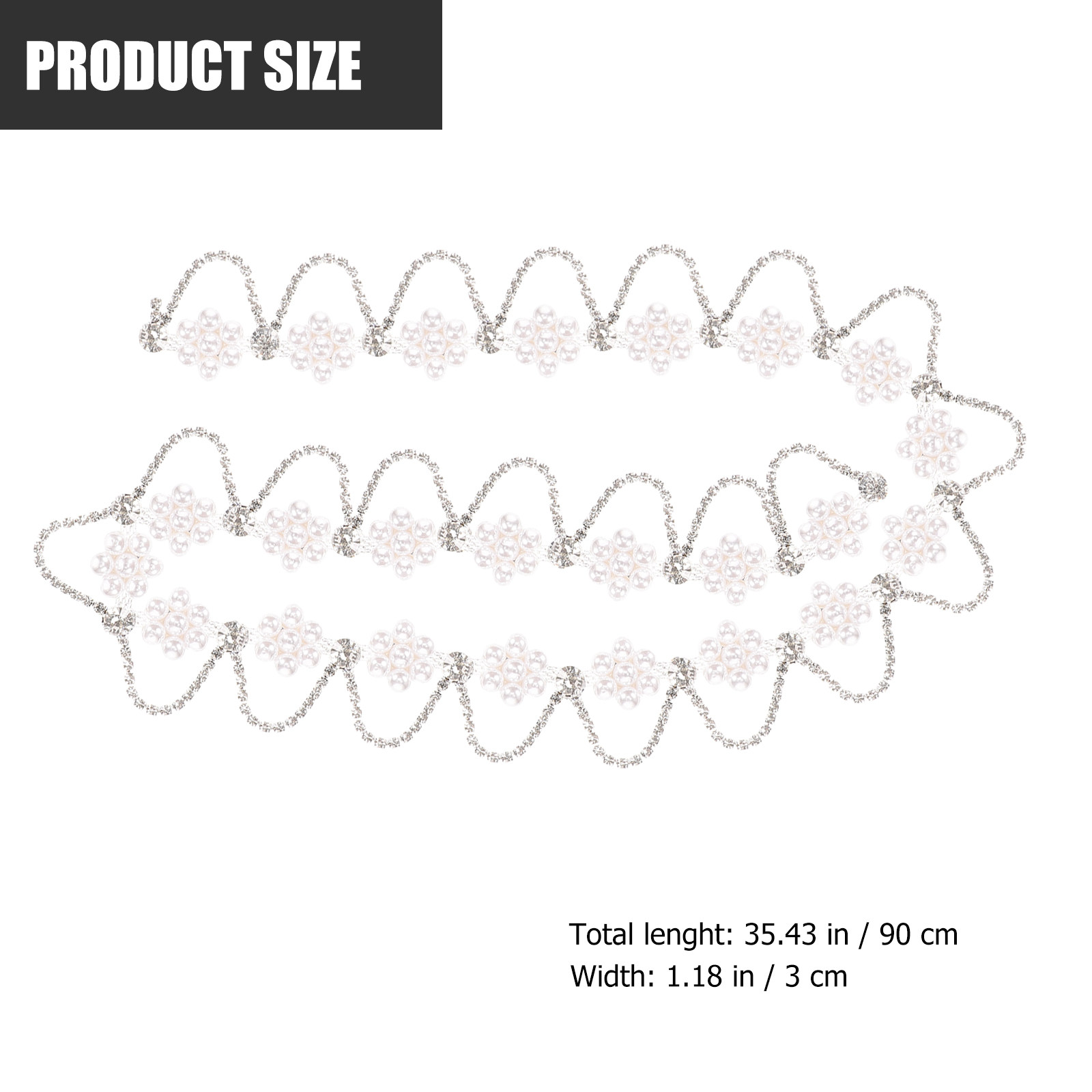 Rantai Mutiara Rhinestone Prem - Craft Embellishment ulasan dan harga