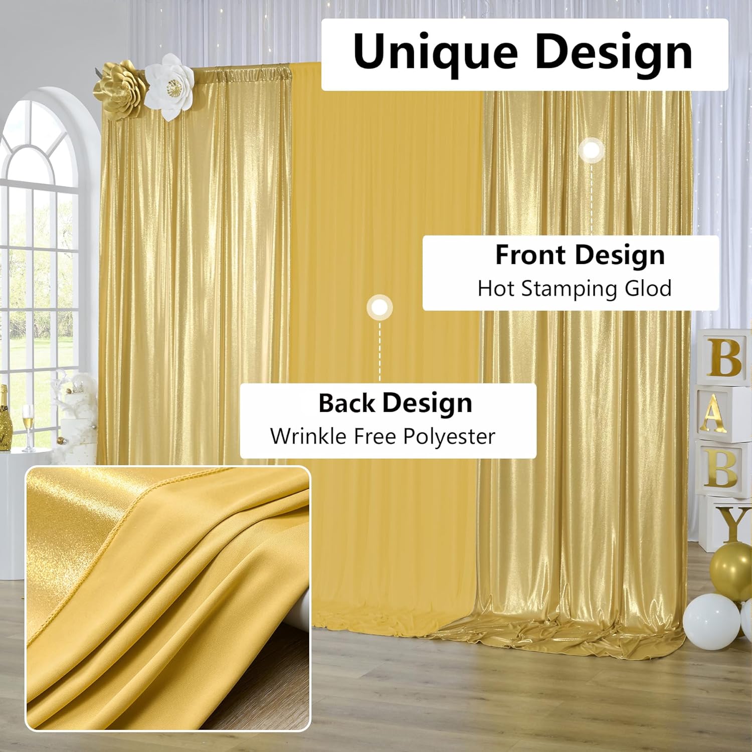 2.3x7FT Tirai Latar Belakang F - Sequin Fabric Panel ulasan dan harga