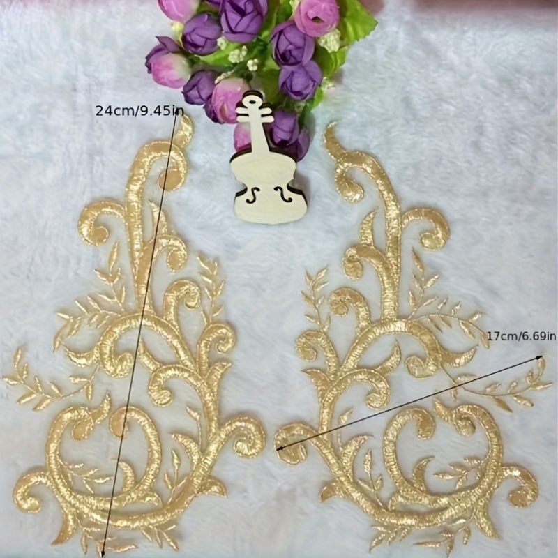 2 Pasang Aplikasi Bunga Renda  - Applique Patch Flower ulasan dan harga
