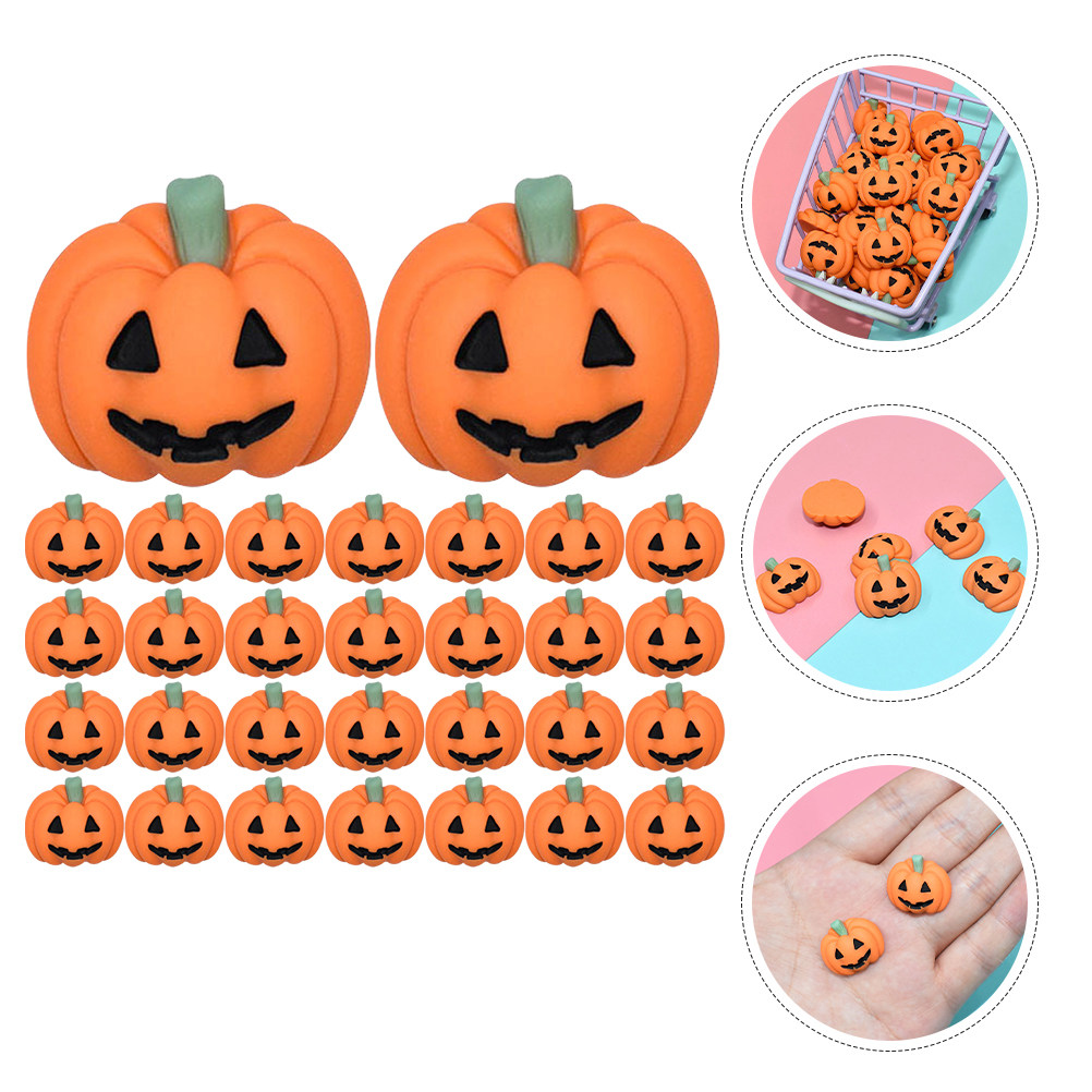 50Pcs Gantungan Labu Resin Min - Craft Embellishment ulasan dan harga