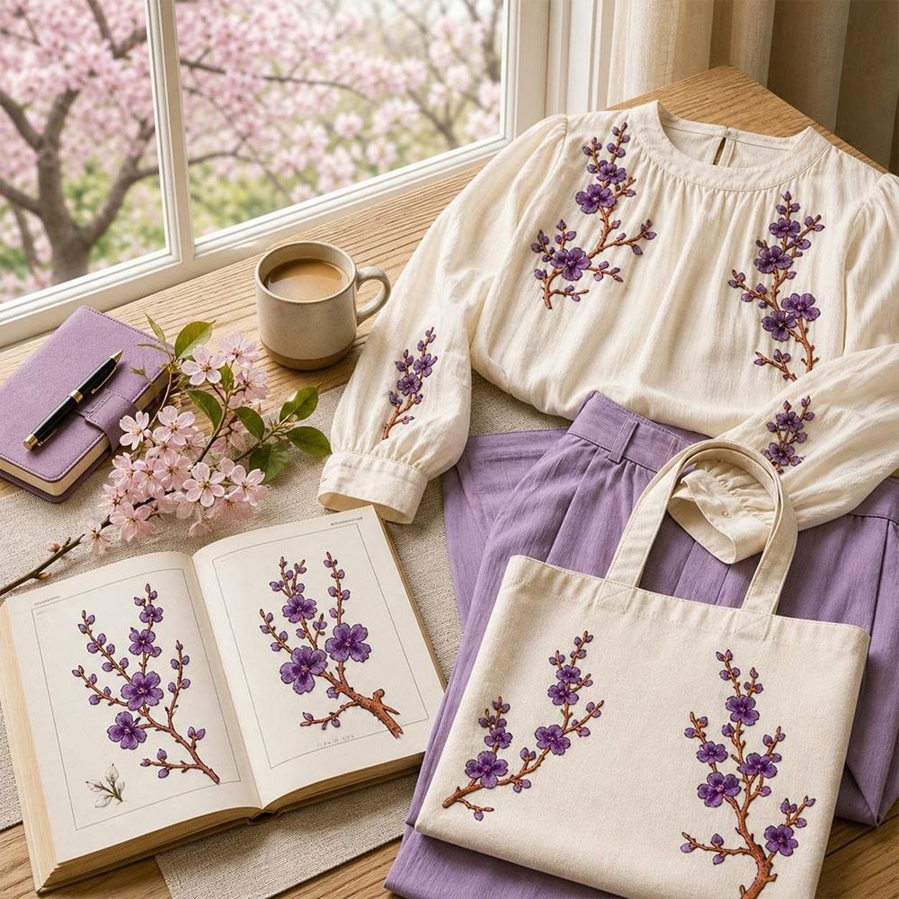 Patch Bunga Sakura DIY untuk D - Applique Patch Flower ulasan dan harga