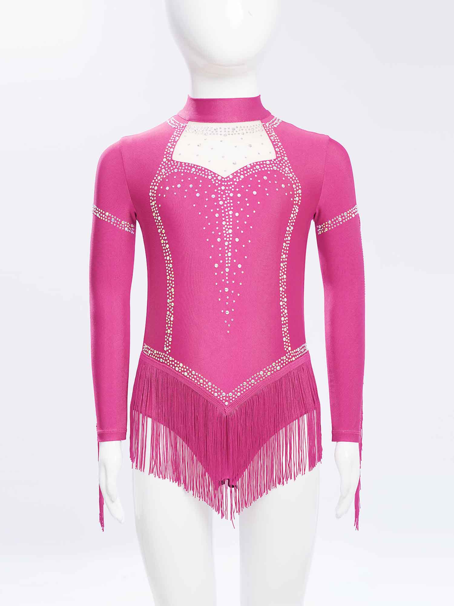 Baju Tari Latin Anak Perempuan - Rhinestone Banding Trim ulasan dan harga