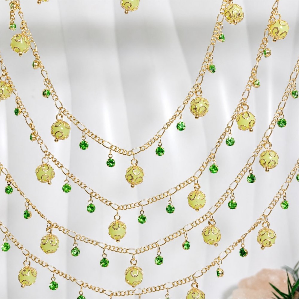 Manik-manik Kaca Rhinestone 0, - Pearl Trim Chain ulasan dan harga