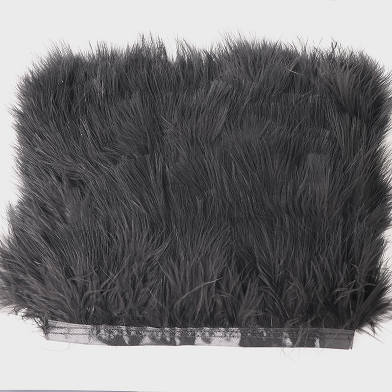 Hiasan Bulu Kalkun Hitam Putih - Feather Trim Marabou ulasan dan harga