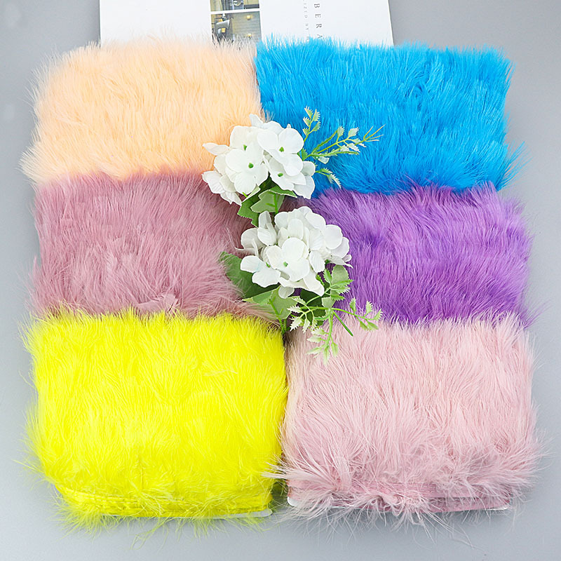 Hiasan Bulu Kalkun Hitam Putih - Feather Trim Marabou ulasan dan harga