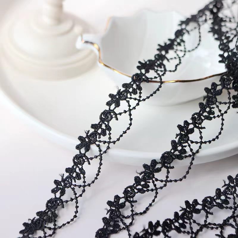2 Yard Kain Renda Bordir Bunga - Embroidery Embellishments ulasan dan harga